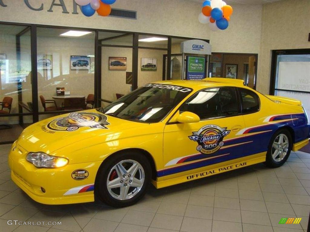 2004 Monte Carlo Supercharged SS Dickies 500 Official Pace Car - Competition Yellow / Ebony Black photo #2
