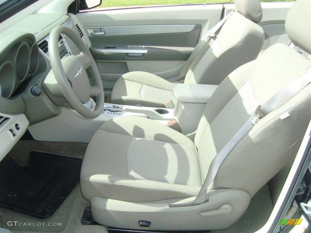2009 Sebring LX Convertible - Brilliant Black Crystal Pearl / Dark Khaki/Light Graystone photo #4