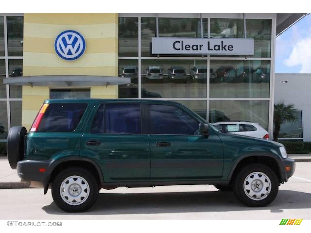 1999 CR-V LX 4WD - Clover Green Pearl / Charcoal photo #2