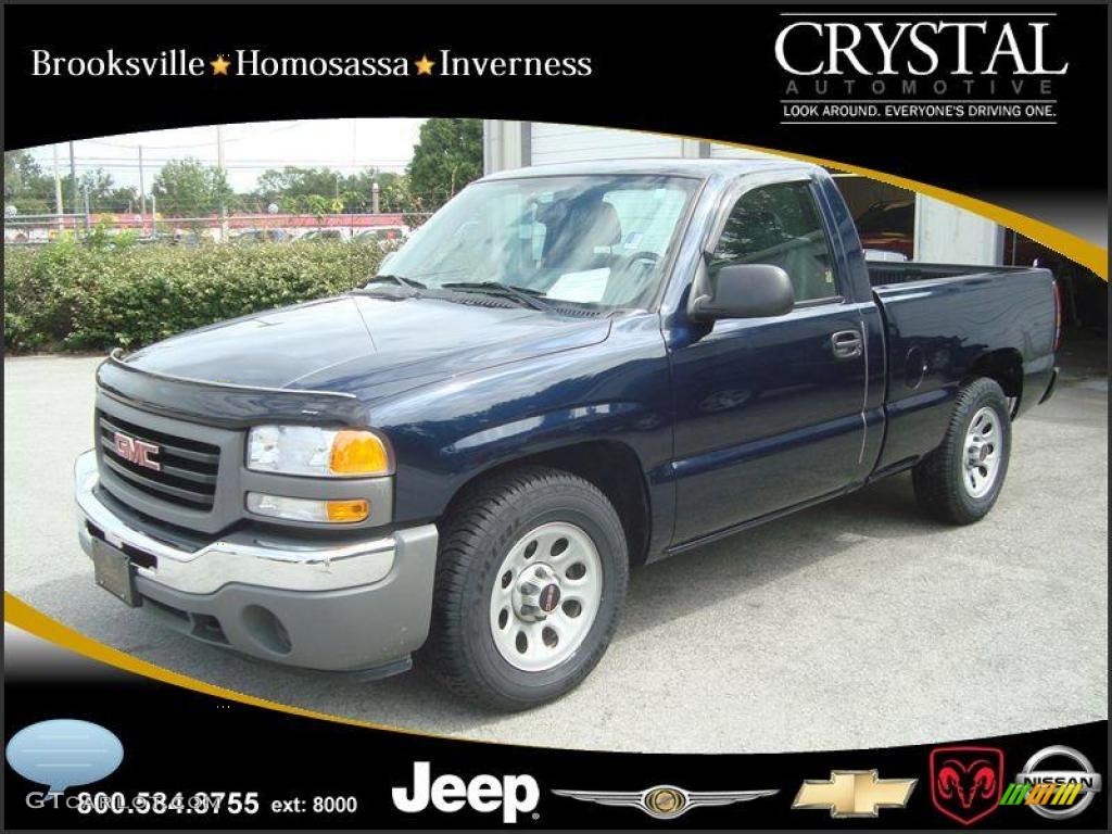 2006 Sierra 1500 SLE Regular Cab - Deep Blue Metallic / Dark Pewter photo #1