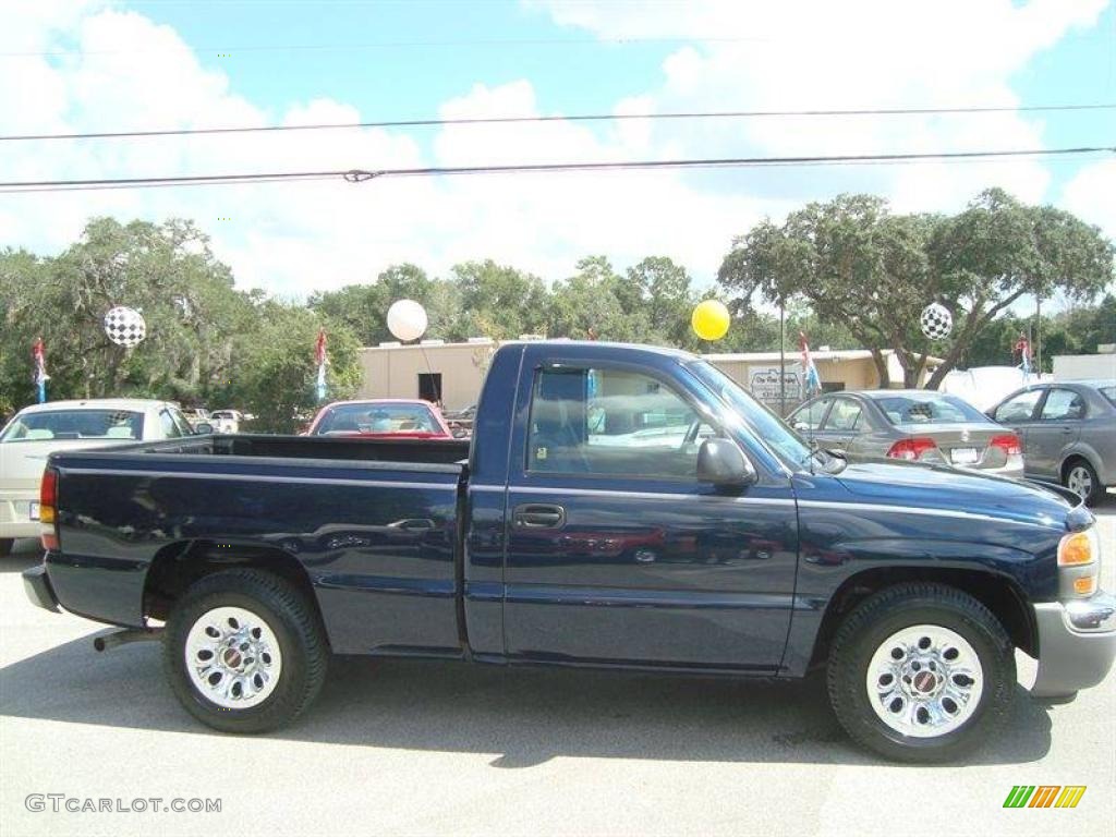 2006 Sierra 1500 SLE Regular Cab - Deep Blue Metallic / Dark Pewter photo #8