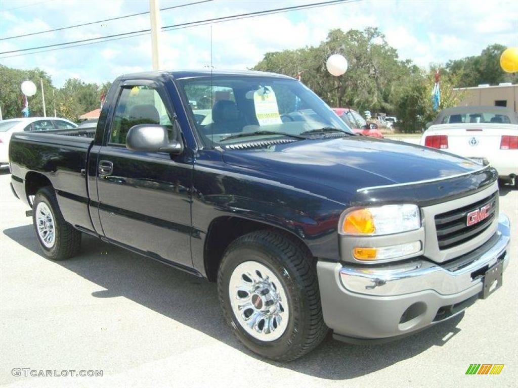 2006 Sierra 1500 SLE Regular Cab - Deep Blue Metallic / Dark Pewter photo #9