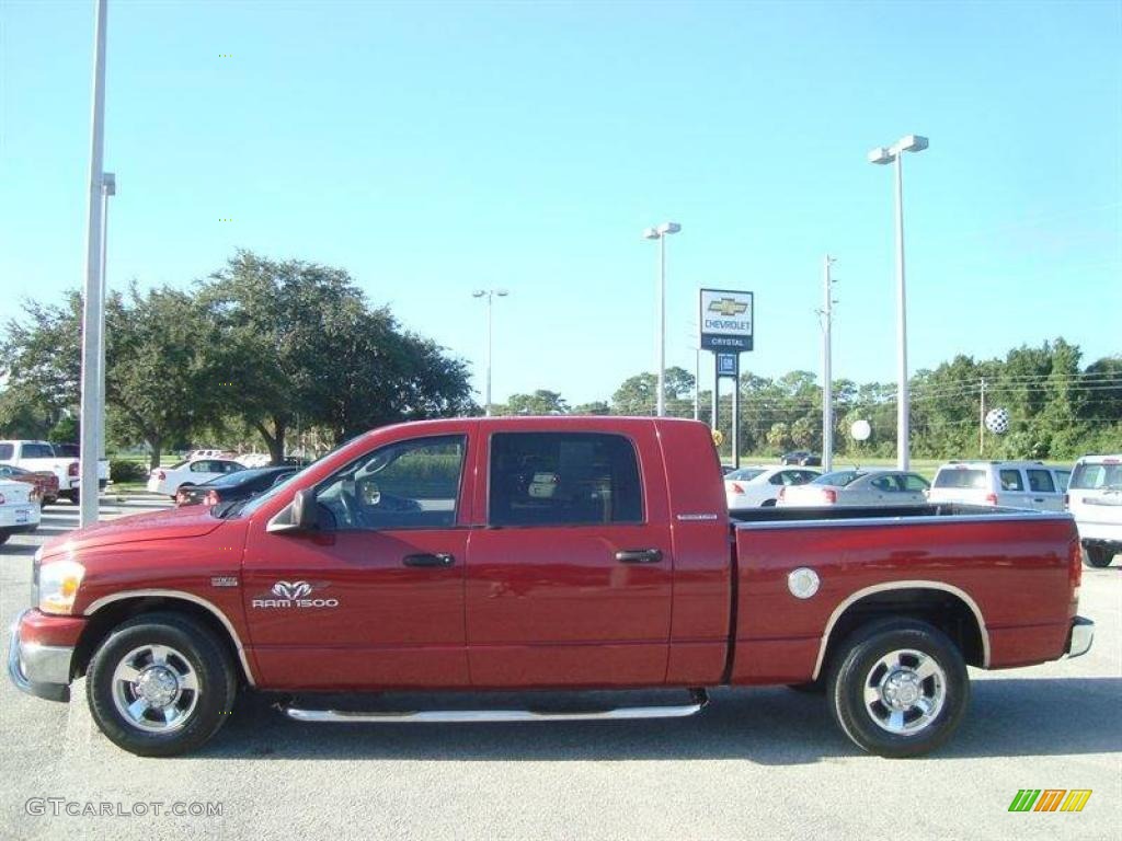 2006 Ram 1500 SLT Mega Cab - Inferno Red Crystal Pearl / Medium Slate Gray photo #2