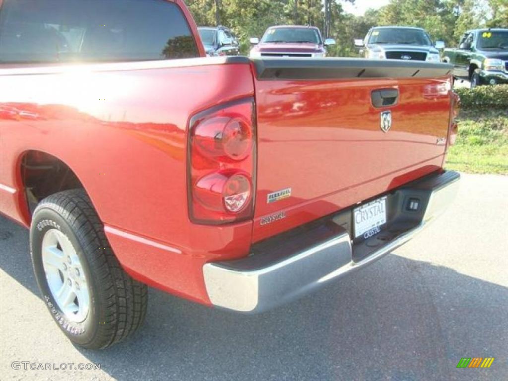 2007 Ram 1500 SLT Quad Cab - Flame Red / Medium Slate Gray photo #7
