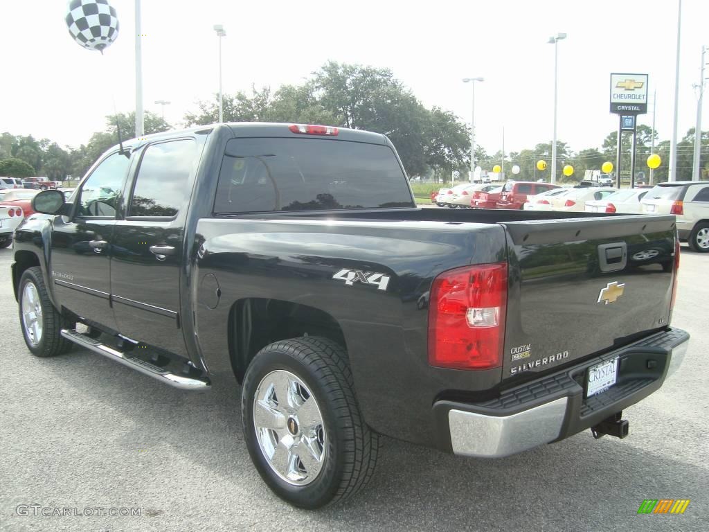 2009 Silverado 1500 LT Crew Cab 4x4 - Black Granite Metallic / Ebony photo #3