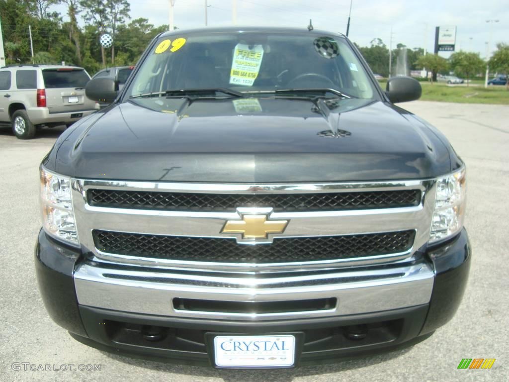 2009 Silverado 1500 LT Crew Cab 4x4 - Black Granite Metallic / Ebony photo #12