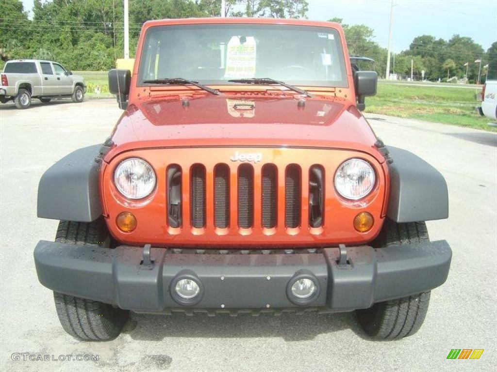 2009 Wrangler X 4x4 - Sunburst Orange Pearl Coat / Dark Slate Gray/Medium Slate Gray photo #13