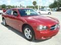 2009 Inferno Red Crystal Pearl Dodge Charger SXT  photo #10