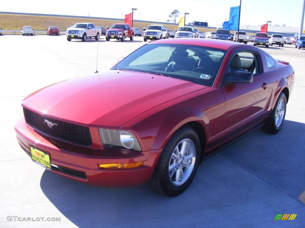 2008 Mustang V6 Deluxe Coupe - Dark Candy Apple Red / Dark Charcoal photo #1