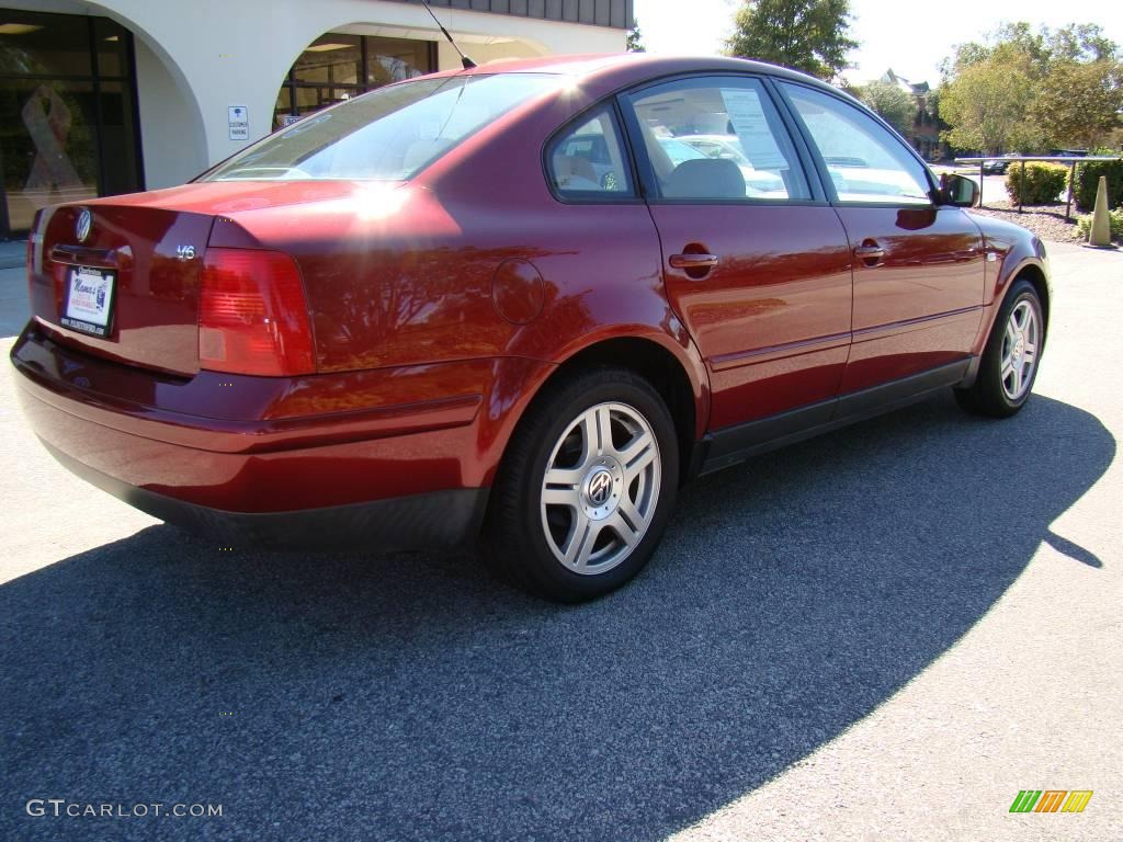 2001 Passat GLX Sedan - Colorado Red Pearl / Beige photo #8