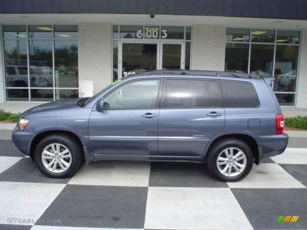 2007 Highlander Hybrid Limited 4WD - Bluestone Metallic / Ash Gray photo #1