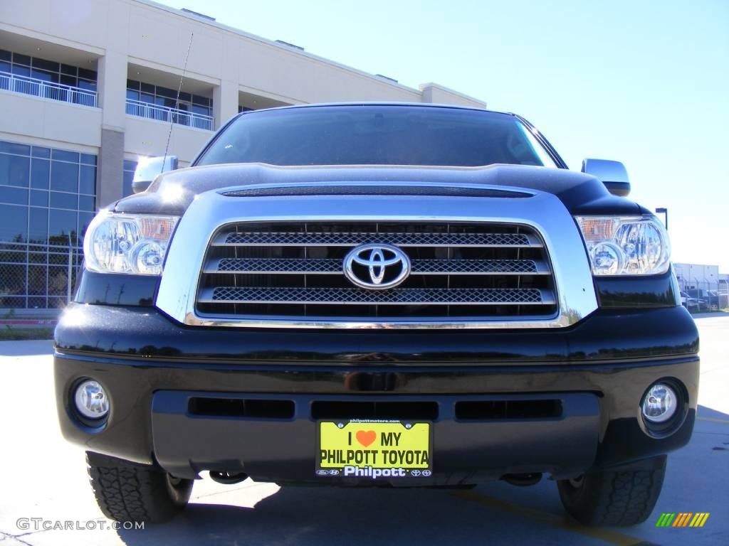 2007 Tundra Limited Double Cab - Black / Graphite Gray photo #9