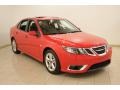 2009 Laser Red Saab 9-3 Aero XWD Sport Sedan  photo #1