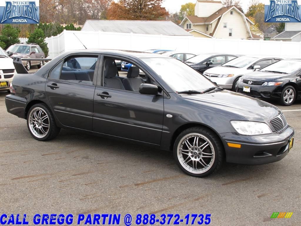 2002 Lancer ES - Thunder Gray Metallic / Gray photo #6