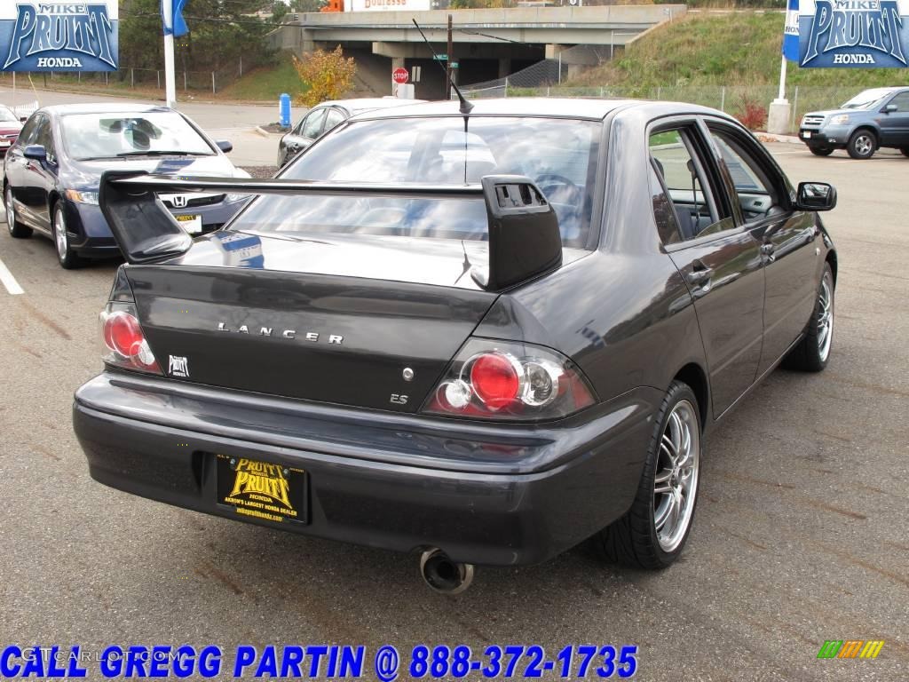 2002 Lancer ES - Thunder Gray Metallic / Gray photo #7