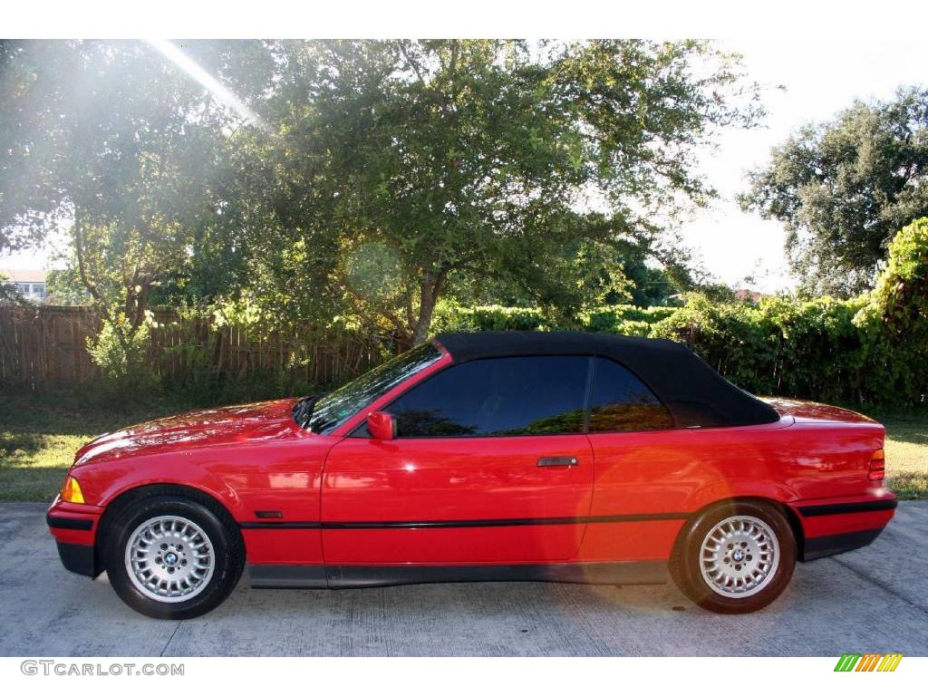 1995 3 Series 318i Convertible - Bright Red / Beige photo #4