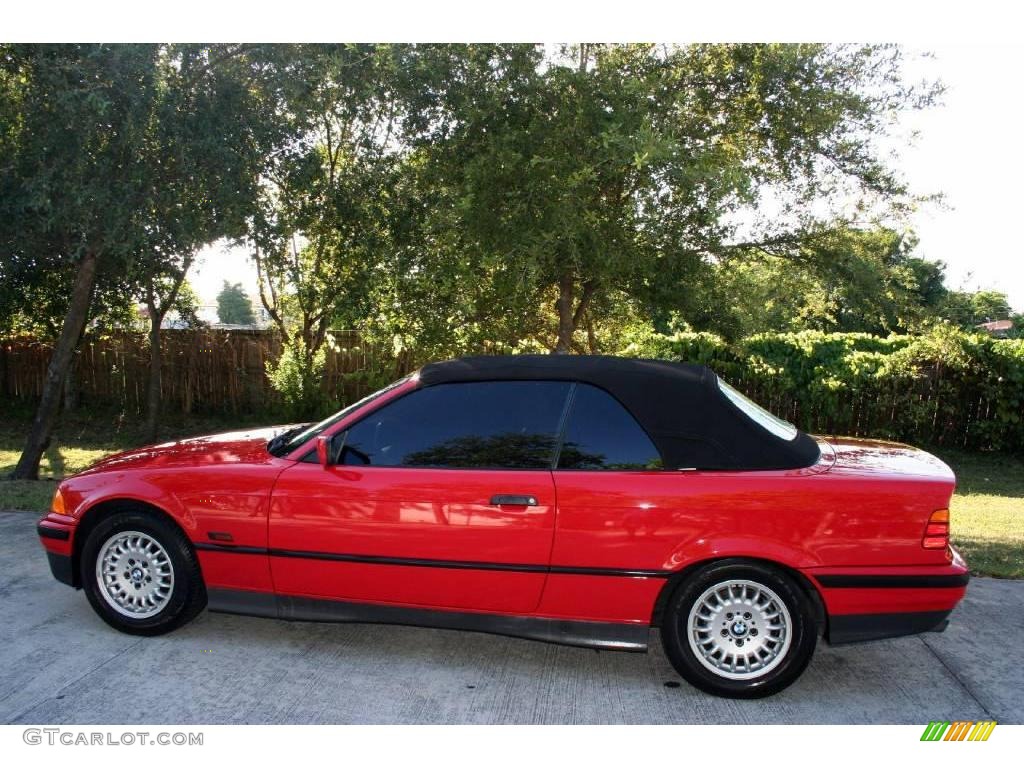 1995 3 Series 318i Convertible - Bright Red / Beige photo #5