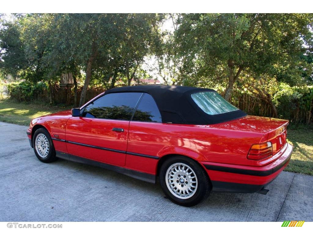 1995 3 Series 318i Convertible - Bright Red / Beige photo #6