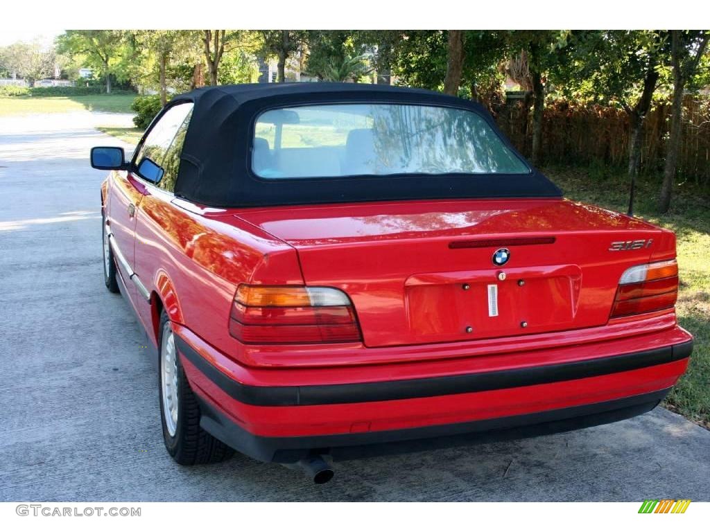 1995 3 Series 318i Convertible - Bright Red / Beige photo #8