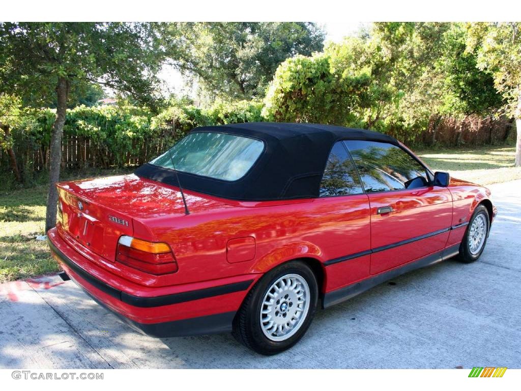 1995 3 Series 318i Convertible - Bright Red / Beige photo #11