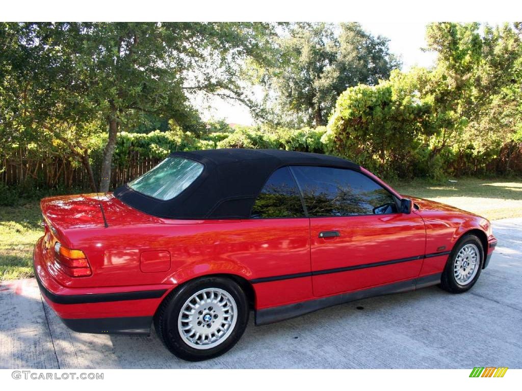 1995 3 Series 318i Convertible - Bright Red / Beige photo #12