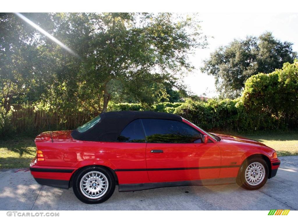 1995 3 Series 318i Convertible - Bright Red / Beige photo #13