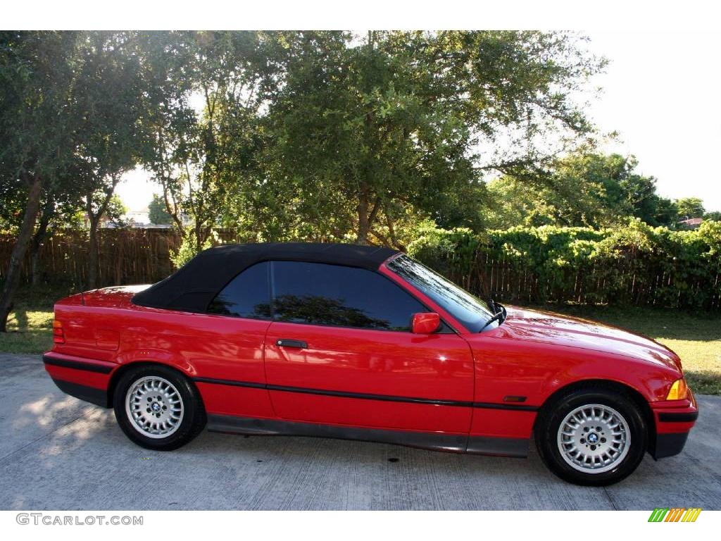 1995 3 Series 318i Convertible - Bright Red / Beige photo #14