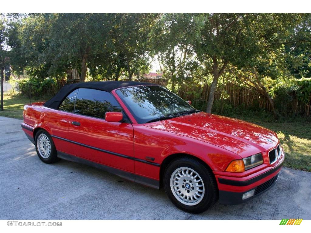 1995 3 Series 318i Convertible - Bright Red / Beige photo #15