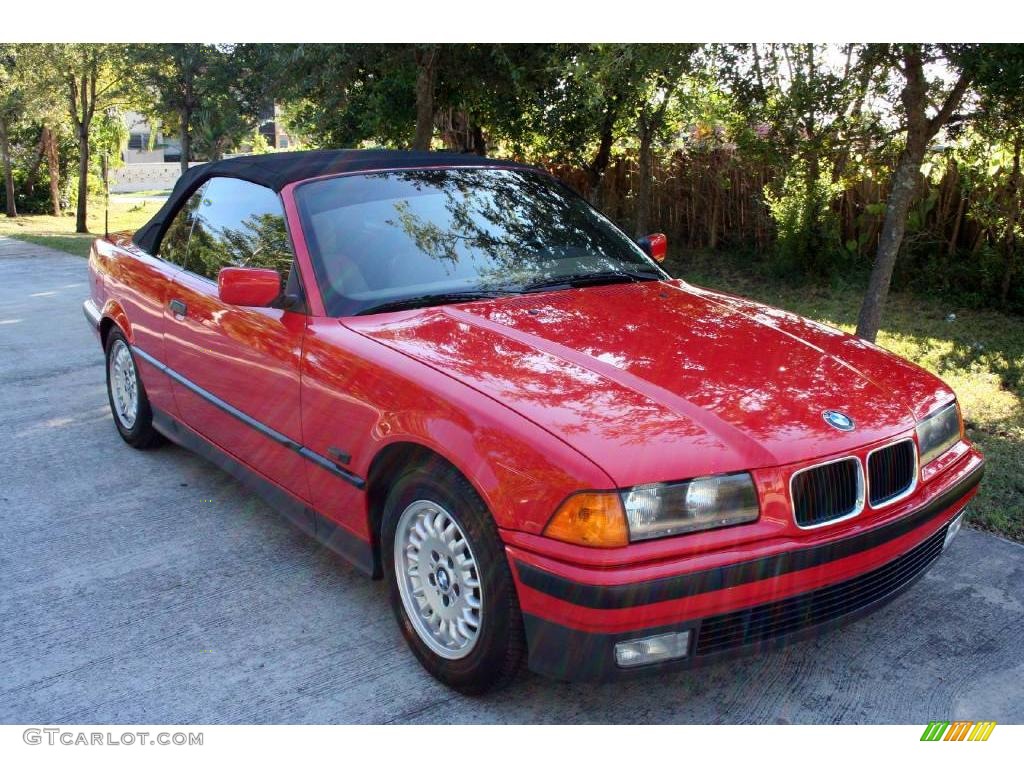 1995 3 Series 318i Convertible - Bright Red / Beige photo #16