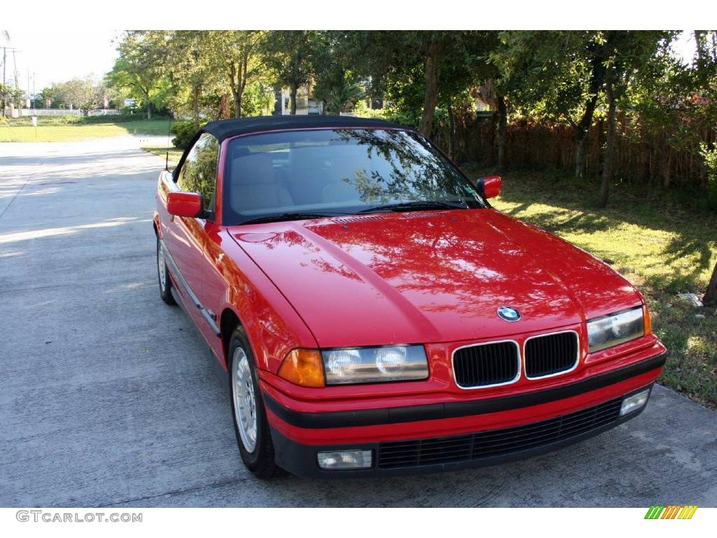 1995 3 Series 318i Convertible - Bright Red / Beige photo #17