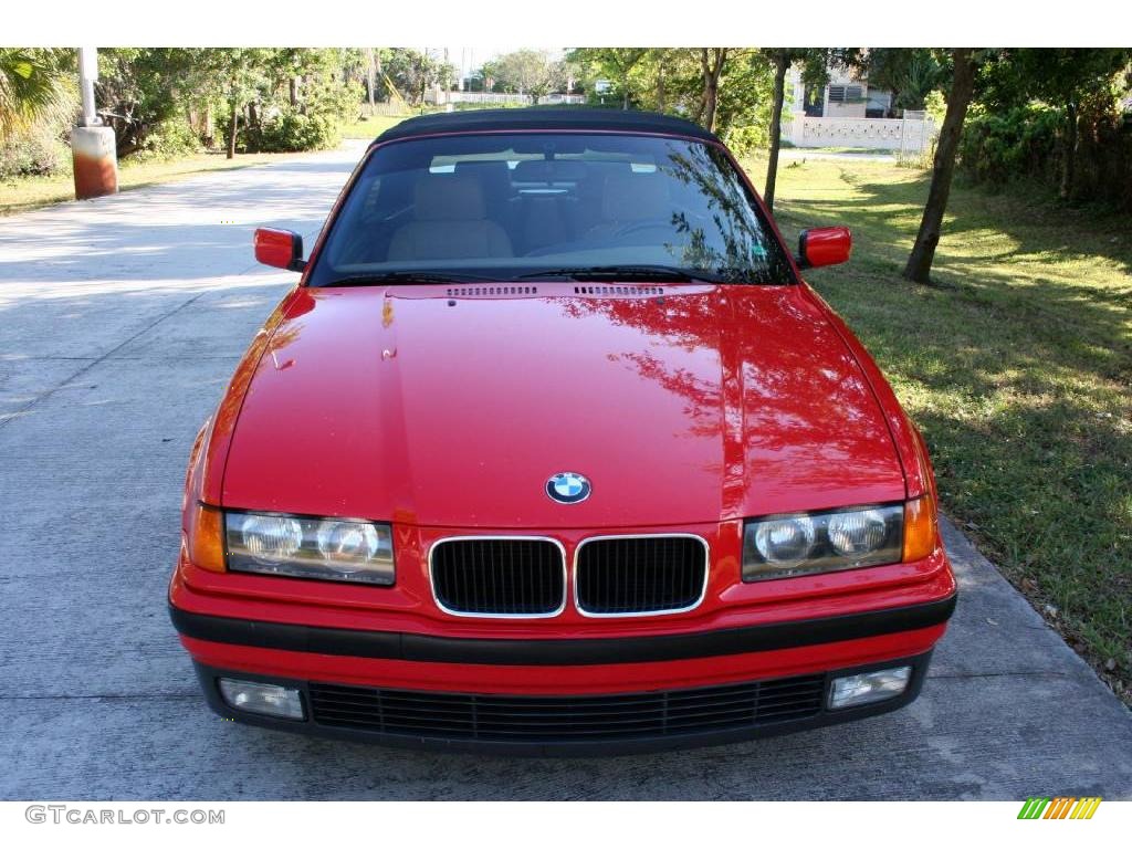 1995 3 Series 318i Convertible - Bright Red / Beige photo #18
