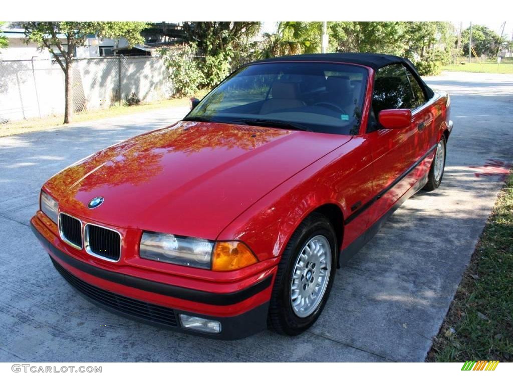 1995 3 Series 318i Convertible - Bright Red / Beige photo #20