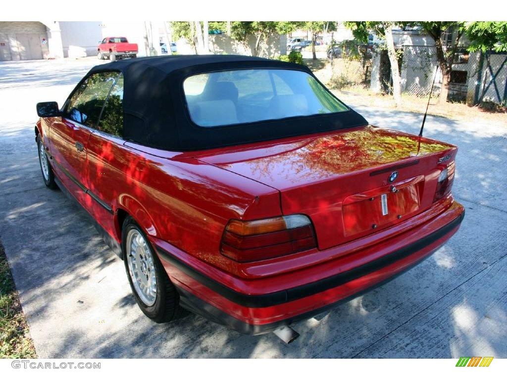 1995 3 Series 318i Convertible - Bright Red / Beige photo #21