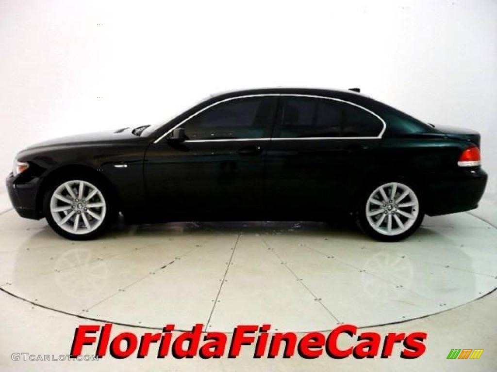 2003 7 Series 745i Sedan - Black Sapphire Metallic / Black/Black photo #3