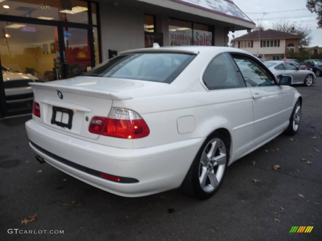 2004 3 Series 325i Coupe - Alpine White / Black photo #3