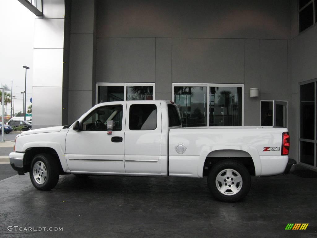 2006 Silverado 1500 Z71 Extended Cab 4x4 - Summit White / Tan photo #7