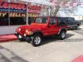 2005 Flame Red Jeep Wrangler Unlimited Rubicon 4x4  photo #2