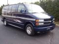 2001 Indigo Blue Metallic Chevrolet Express 1500 LS Passenger Van  photo #13