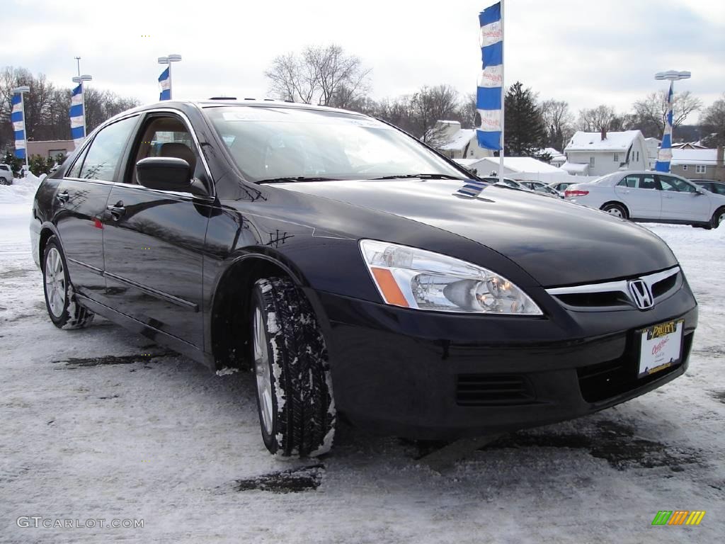 2006 Accord EX-L V6 Sedan - Nighthawk Black Pearl / Ivory photo #7