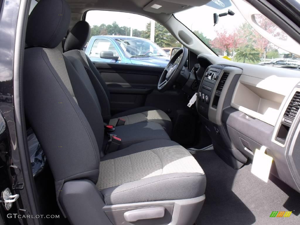 2010 Ram 1500 ST Regular Cab - Brilliant Black Crystal Pearl / Dark Slate Gray photo #7