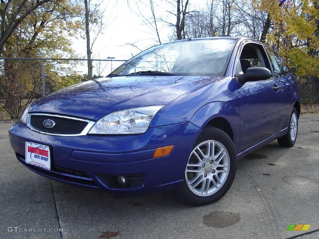 2005 Focus ZX3 S Coupe - Sonic Blue Metallic / Charcoal/Charcoal photo #1