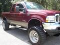 2004 Dark Toreador Red Metallic Ford F350 Super Duty Lariat SuperCab 4x4  photo #2