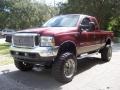 2004 Dark Toreador Red Metallic Ford F350 Super Duty Lariat SuperCab 4x4  photo #5