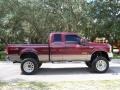 2004 Dark Toreador Red Metallic Ford F350 Super Duty Lariat SuperCab 4x4  photo #7