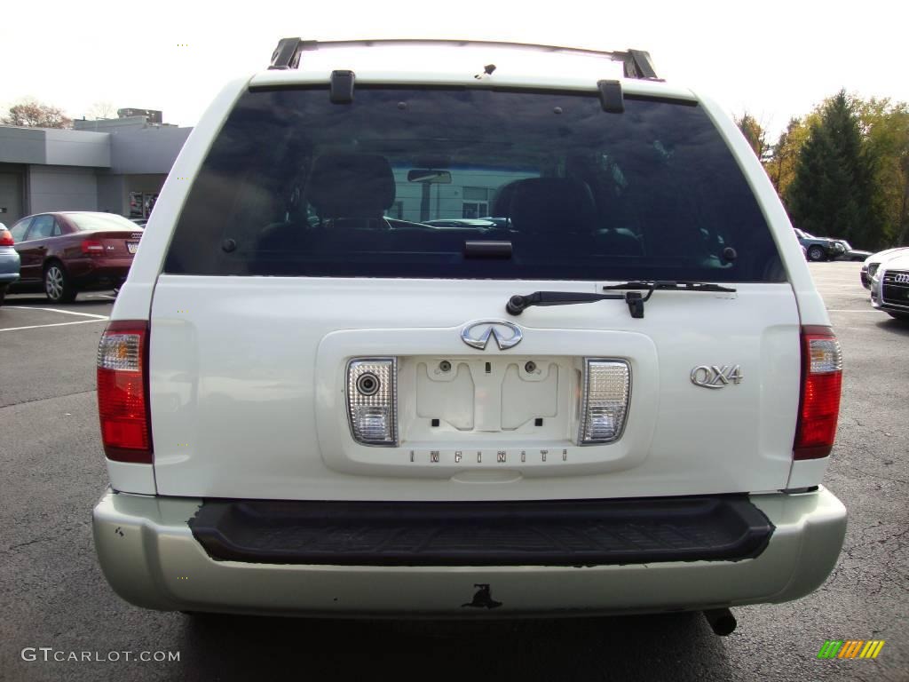 2001 QX4 4x4 - Dover White / Stone Beige photo #8