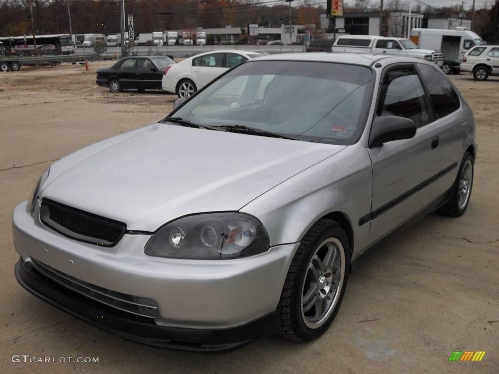 1998 Civic CX Hatchback - Vogue Silver Metallic / Gray photo #2