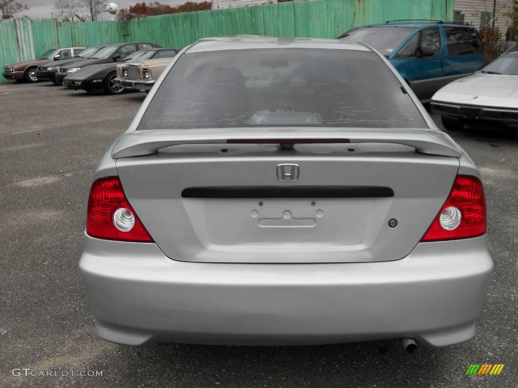 2004 Civic Value Package Coupe - Satin Silver Metallic / Black photo #6