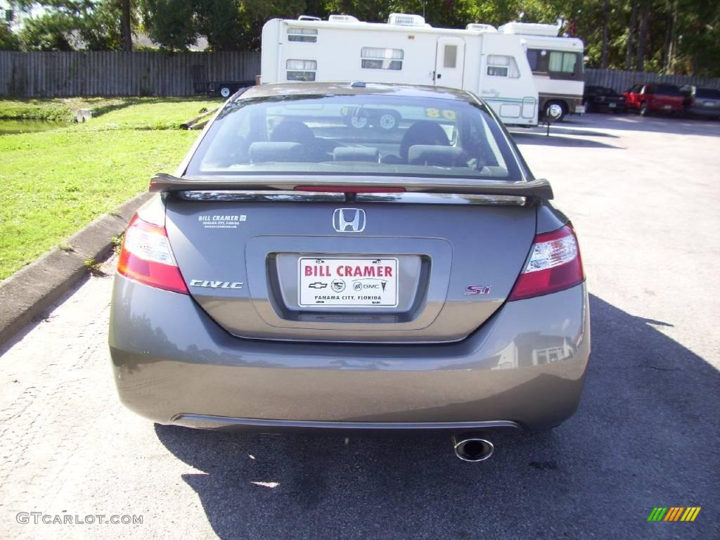 2008 Civic Si Coupe - Galaxy Gray Metallic / Black photo #5