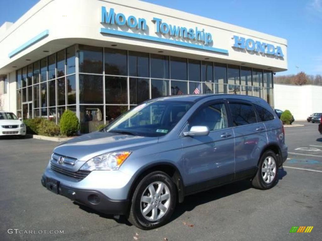 2008 CR-V EX-L 4WD - Glacier Blue Metallic / Gray photo #1