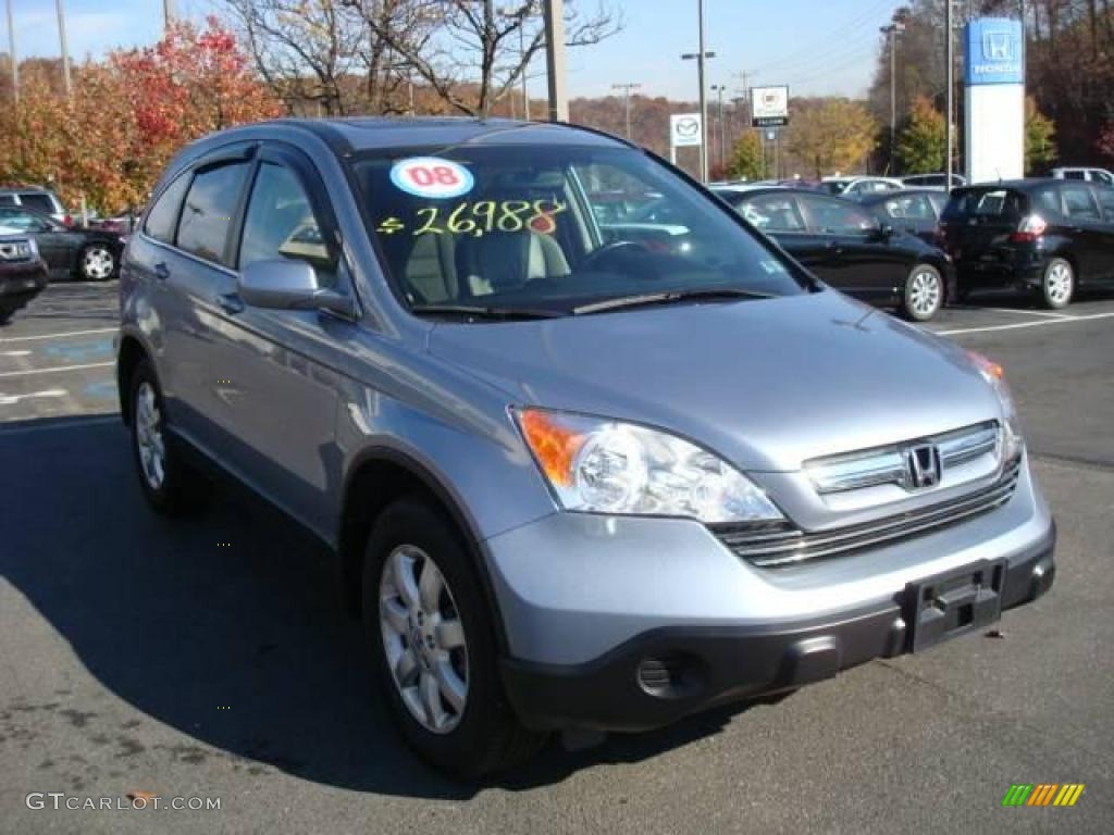 2008 CR-V EX-L 4WD - Glacier Blue Metallic / Gray photo #5